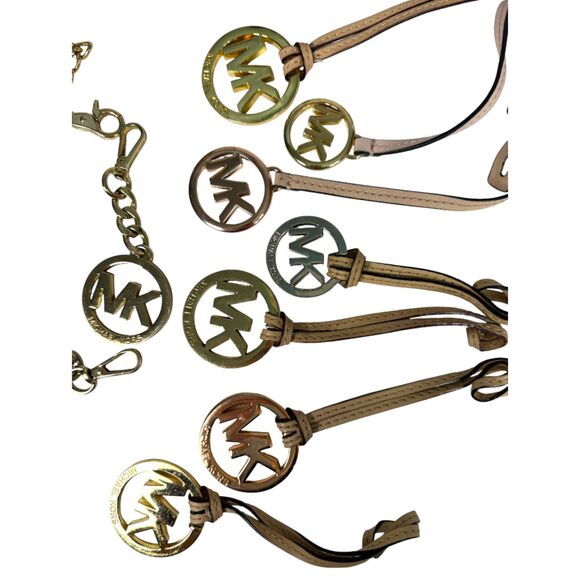 Michael Kors Purse Bag Charms Key Chain Fobs Leather Silver Gold Lot of 15 - Picture 2 of 5